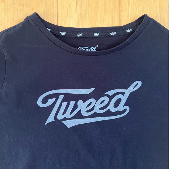Tweed Graphic Slogan Tee Shirt Black - Picture 3 of 7